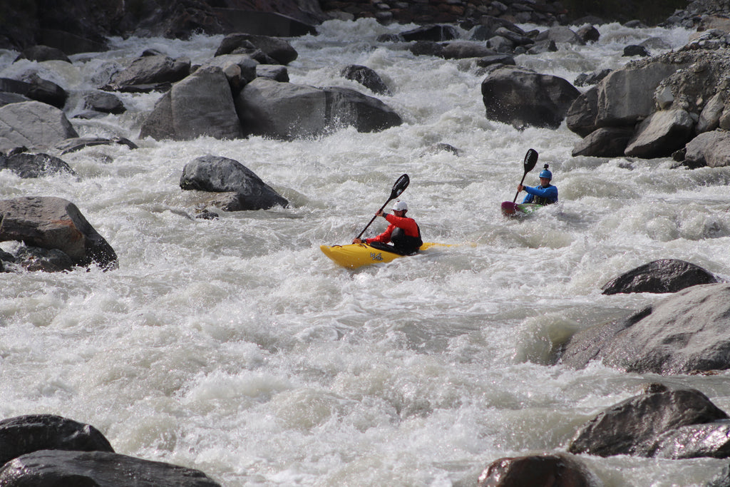 Alpine river running in Austria SPRING TIME